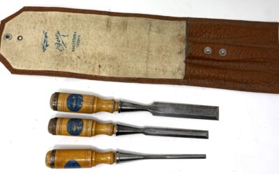 3 Eric Anton Berg Chisels in Original Case